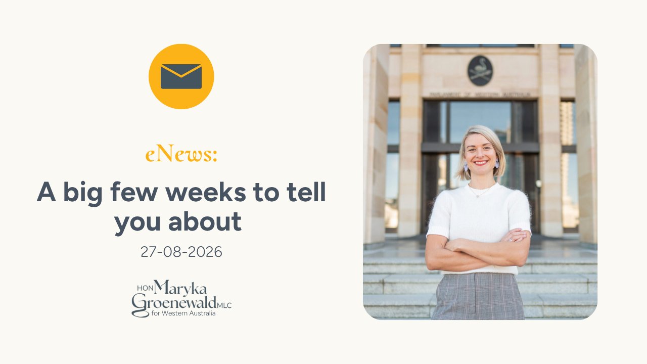eNews: A big few weeks to tell you about | 27-08-2026